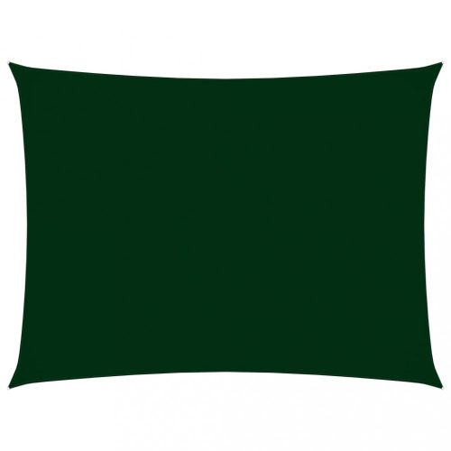 sötétzöld téglalap alakú oxford-szövet napvitorla 2 x 4 m