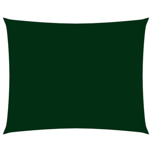 sötétzöld téglalap alakú oxford-szövet napvitorla 3,5 x 4,5 m