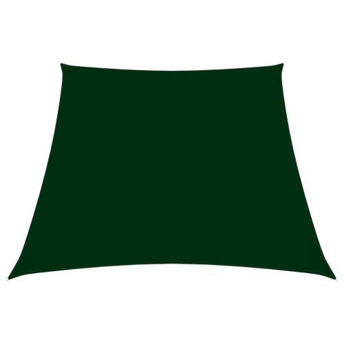  sötétzöld trapéz alakú oxford-szövet napvitorla 2/4 x 3 m