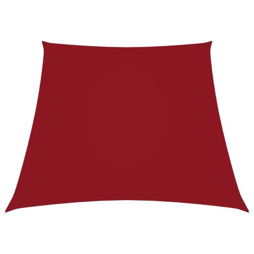 piros trapéz alakú oxford-szövet napvitorla 2/4 x 3 m