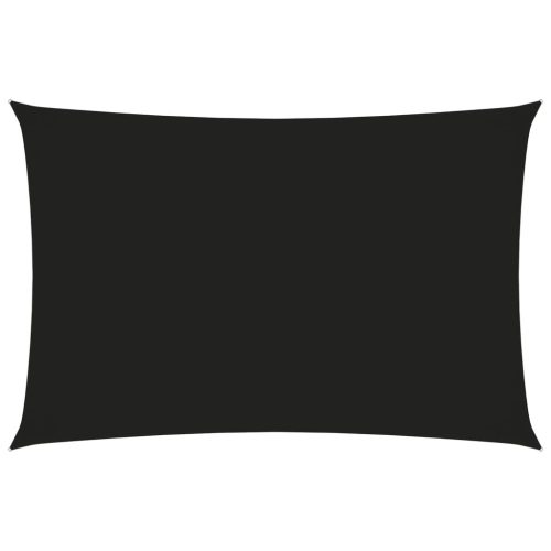 fekete téglalap alakú oxford-szövet napvitorla 2 x 4,5 m