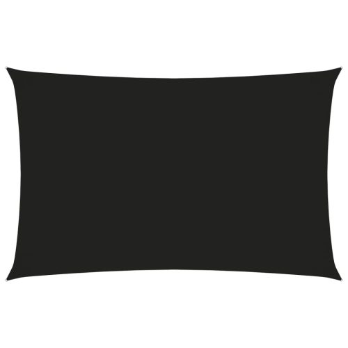 fekete téglalap alakú oxford-szövet napvitorla 2 x 5 m