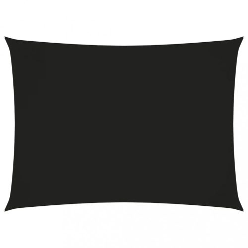 fekete téglalap alakú oxford-szövet napvitorla 3 x 4,5 m