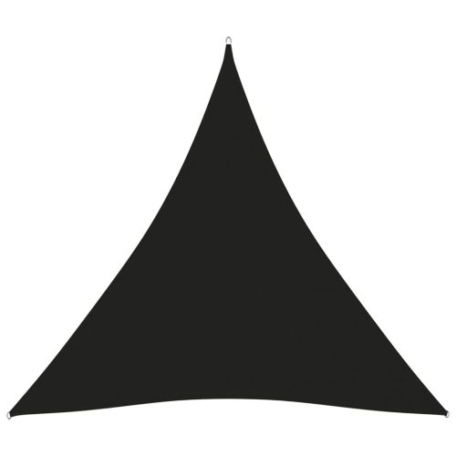 fekete háromszögű oxford-szövet napvitorla 3,6 x 3,6 x 3,6 m