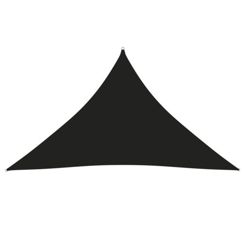 fekete háromszögű oxford szövet napvitorla 3,5 x 3,5 x 4,9 m