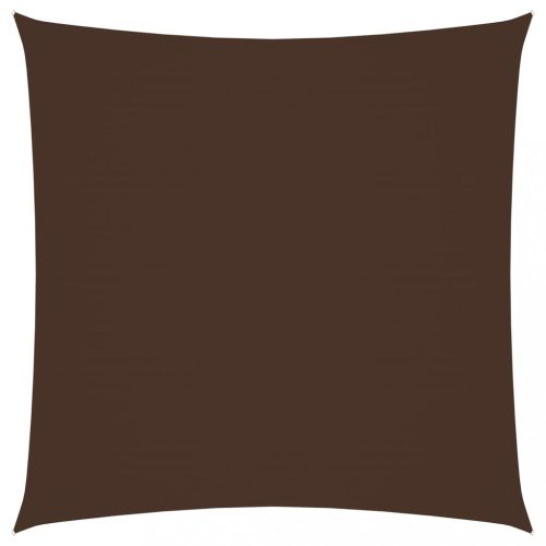 barna négyzet alakú oxford-szövet napvitorla 3,6 x 3,6 m
