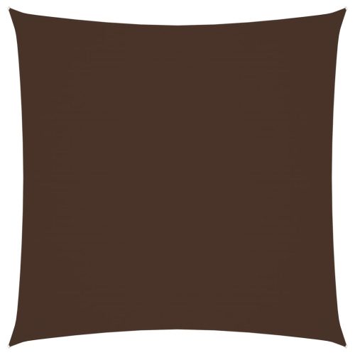 barna négyzet alakú oxford-szövet napvitorla 3,6 x 3,6 m