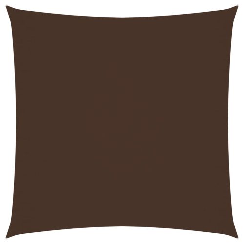 barna négyzet alakú oxford-szövet napvitorla 6 x 6 m