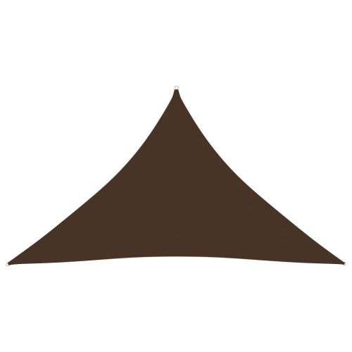 barna háromszög alakú oxford-szövet napvitorla 4 x 4 x 5,8 m