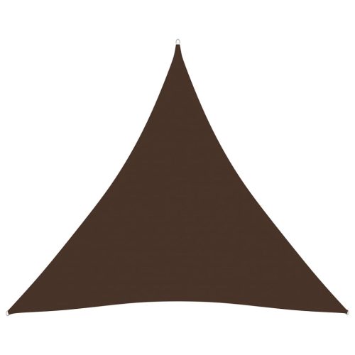 barna háromszögű oxford-szövet napvitorla 4,5 x 4,5 x 4,5 m