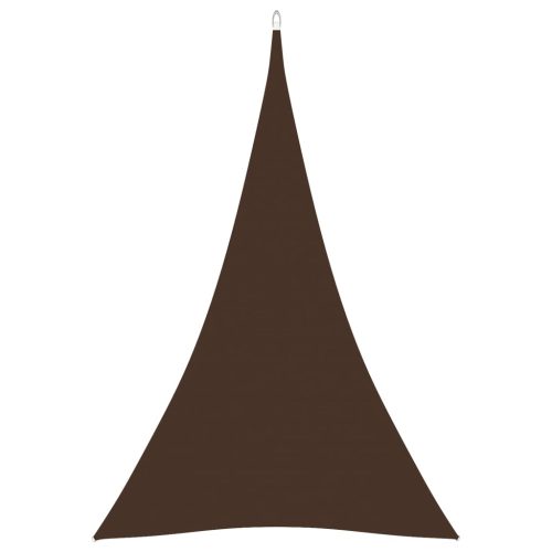 barna háromszög alakú oxford-szövet napvitorla 4x5x5 m