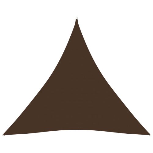 barna háromszögű oxford-szövet napvitorla 5 x 5 x 5 m