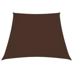 barna trapéz alakú oxford-szövet napvitorla 2/4 x 3 m