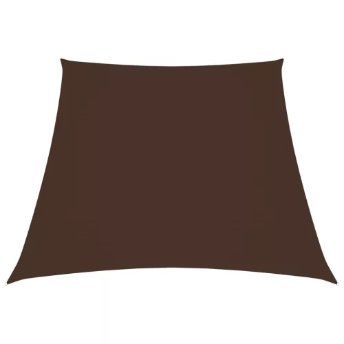 barna trapéz alakú oxford-szövet napvitorla 2/4 x 3 m