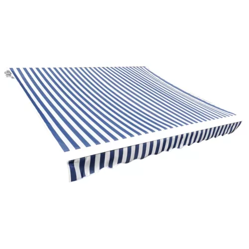 kék/fehér vászon napellenző tető 4 x 3 m (a váz nem tartozék)