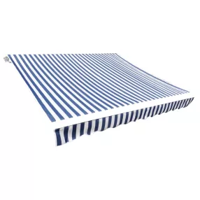   kék/fehér vászon napellenző tető 6 x 3 m (a váz nem tartozék)