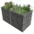 ezüstszínű acél gabion magaságyás 180 x 90 x 100 cm