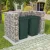 acél gabion 2 db gurulós kukához 180 x 100 x 120 cm