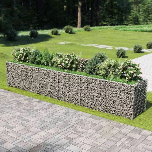 horganyzott acél gabion magaságyás 540 x 90 x 100 cm