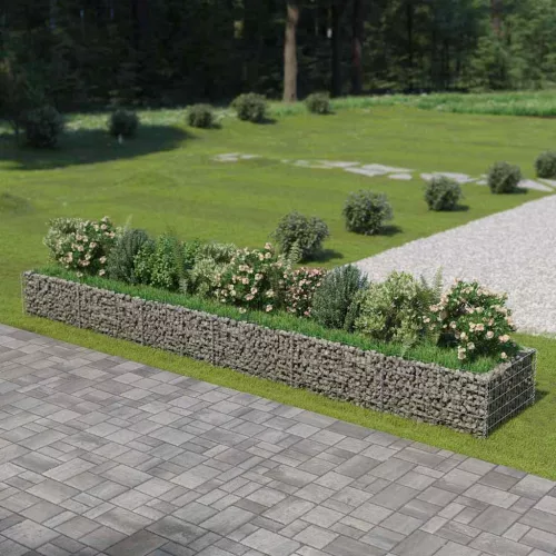 vidaXL horganyzott acél gabion magaságyás 540 x 90 x 50 cm