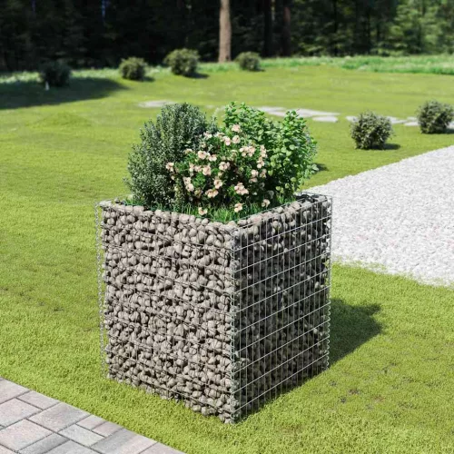 horganyzott acél gabion magaságyás 90 x 90 x 100 cm