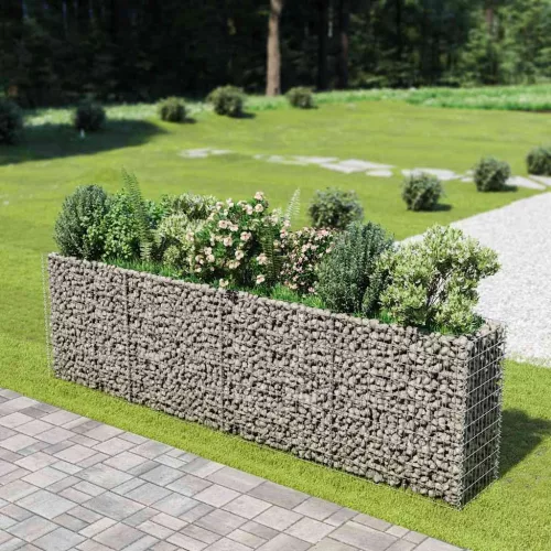 horganyzott acél gabion magaságyás 360 x 50 x 100 cm