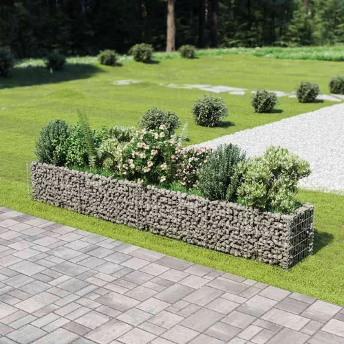 horganyzott acél gabion magaságyás 360 x 50 x 50 cm