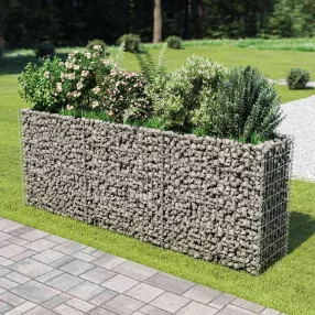 horganyzott acél gabion magaságyás 270 x 50 x 100 cm