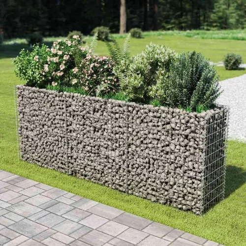 horganyzott acél gabion magaságyás 270 x 50 x 100 cm