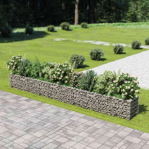 horganyzott acél gabion magaságyás 450 x 50 x 50 cm