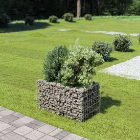 horganyzott acél gabion magaságyás 90 x 50 x 50 cm