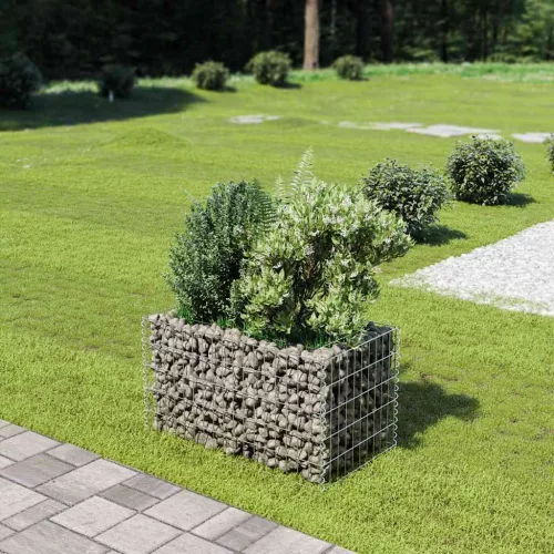 horganyzott acél gabion magaságyás 90 x 50 x 50 cm
