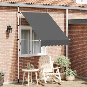 kézzel feltekerhető antracit napellenző 150 cm