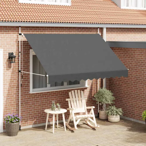 kézzel feltekerhető antracit napellenző 300 cm