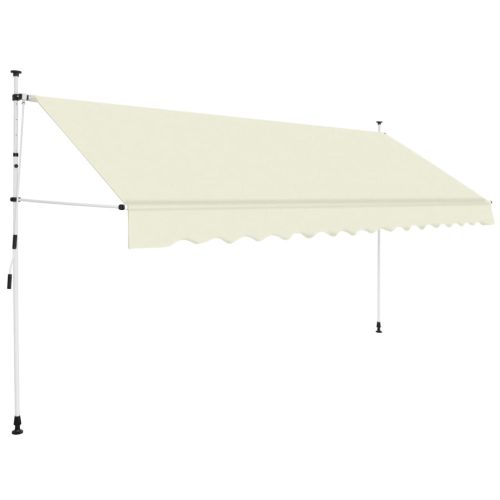 kézzel feltekerhető krémszínű napellenző 400 cm