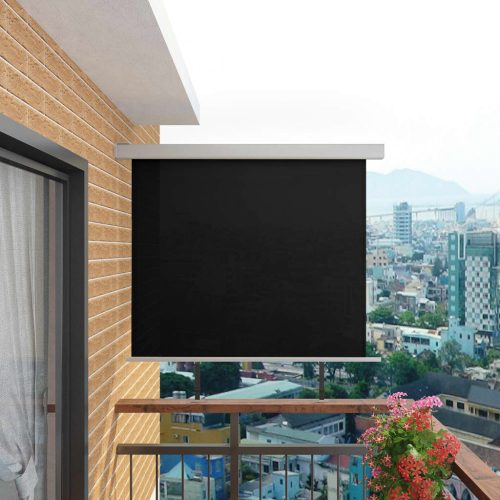 Multifunkciós fekete oldalsó napellenző erkélyre 150 x 200 cm
