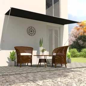   vidaXL feltekerhető antracitszürke napellenző 400 x 150 cm