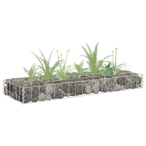 horganyzott acél gabion magaságyás 90 x 30 x 10 cm