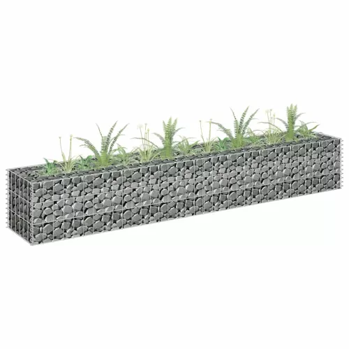 horganyzott acél gabion magaságyás 180 x 30 x 30 cm