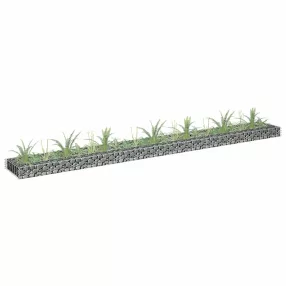 horganyzott acél gabion magaságyás 270 x 30 x 10 cm
