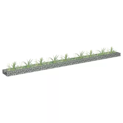 horganyzott acél gabion magaságyás 360 x 30 x 10 cm