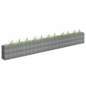   vidaXL horganyzott acél gabion magaságyás 450 x 30 x 60 cm