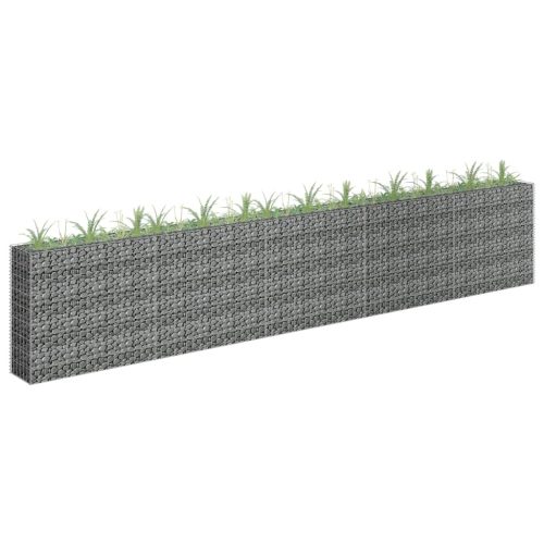 Horganyzott acél gabion magaságyás 450 x 30 x 90 cm