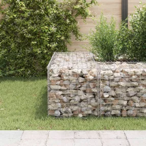 kocka alakú acélhuzal gabion magaságyás 50 x 50 x 50 cm