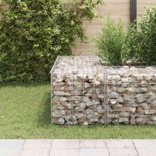 kocka alakú acélhuzal gabion magaságyás 50 x 50 x 50 cm