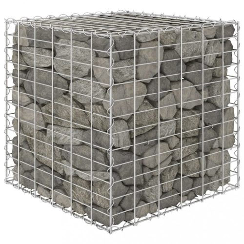 kocka alakú acélhuzal gabion magaságyás 60 x 60 x 60 cm
