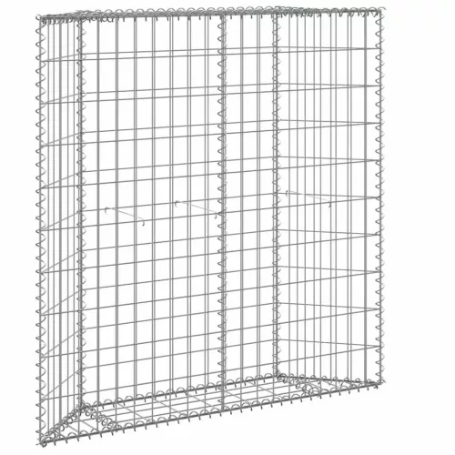 vidaXL trapéz alakú horganyzott acél gabion magaságyás 100x20x100 cm