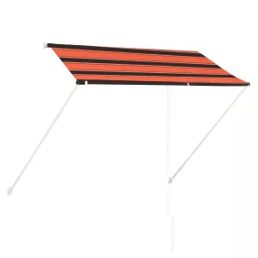   vidaXL narancssárga és barna feltekerhető napellenző 250 x 150 cm