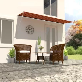   vidaXL narancssárga és barna feltekerhető napellenző 400 x 150 cm