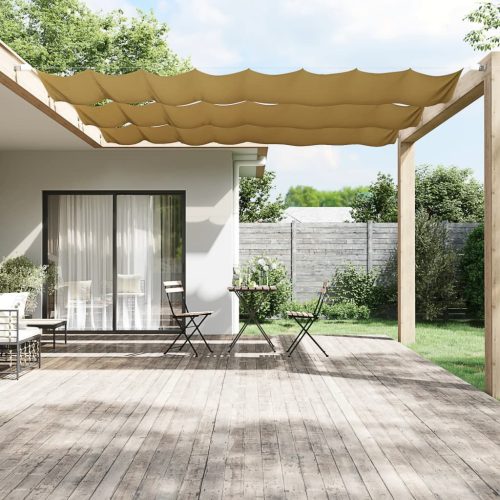 bézs oxford-szövet függőleges napellenző 100 x 1200 cm